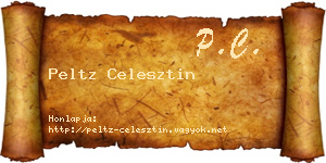 Peltz Celesztin névjegykártya